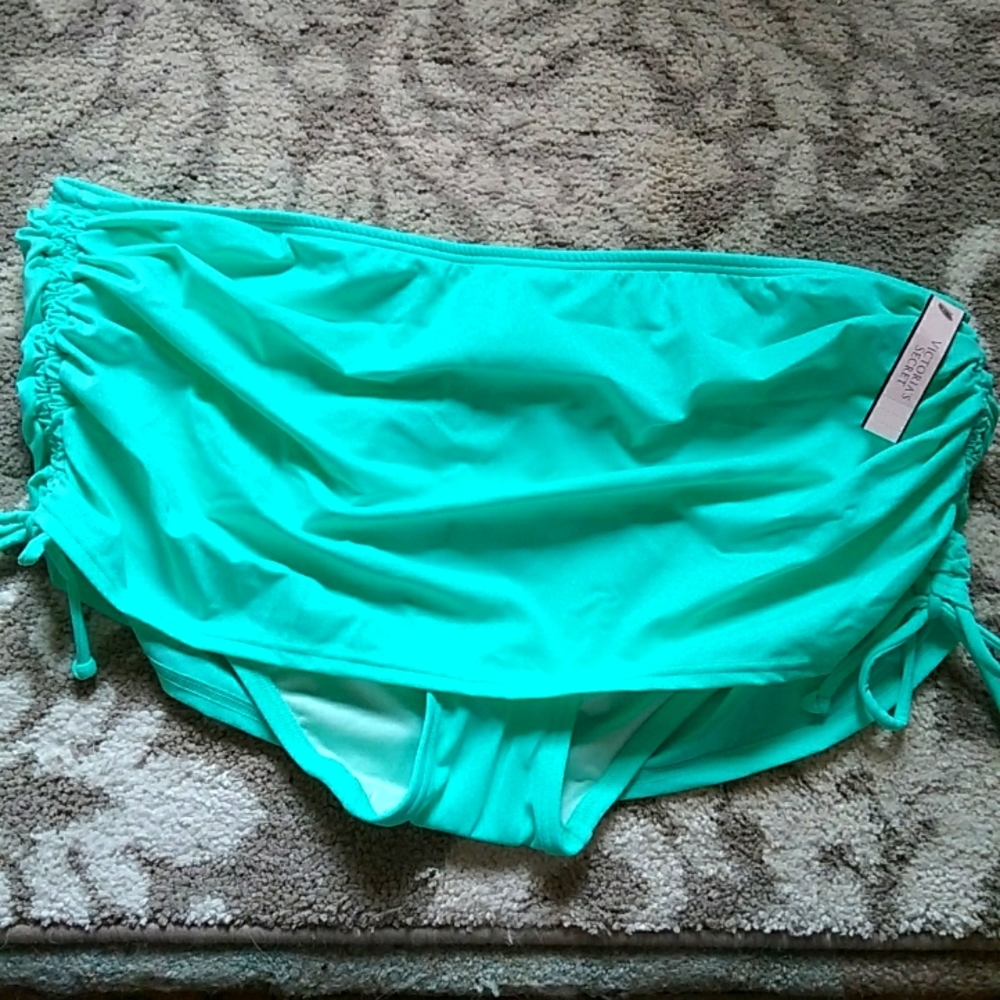Victoria's Secret Turquoise Bandeau Swim Bikini Bottoms